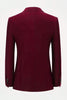 Load image into Gallery viewer, Burgundy Velvet Single Breasted Men&#39;s Blazer