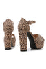 Load image into Gallery viewer, Leopard Print Platform Heeled Sandals Chunky Pump Wedding Party Bridal Dress Shoes