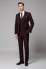 Load image into Gallery viewer, Burgundy Notched Lapel 2 Piece Men&#39;s Suits