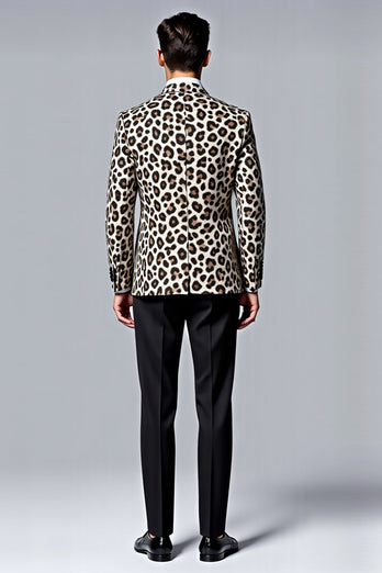 Leopard Shawl Lapel 2 Piece Men's Prom Suit