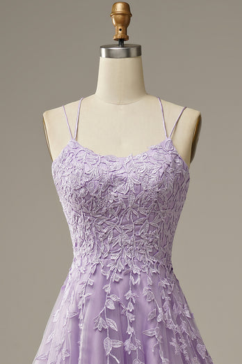 Yellow Spaghetti Straps Prom Dress