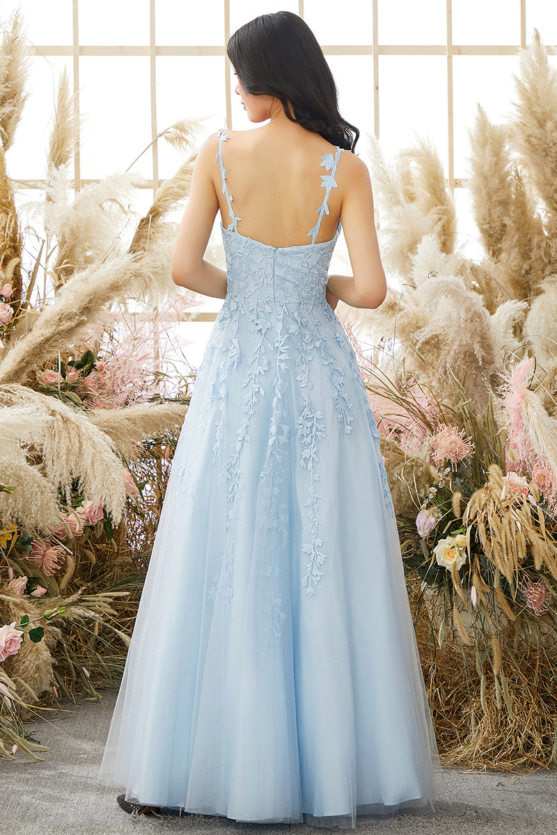 Load image into Gallery viewer, Yellow Spaghetti Straps Prom Dress