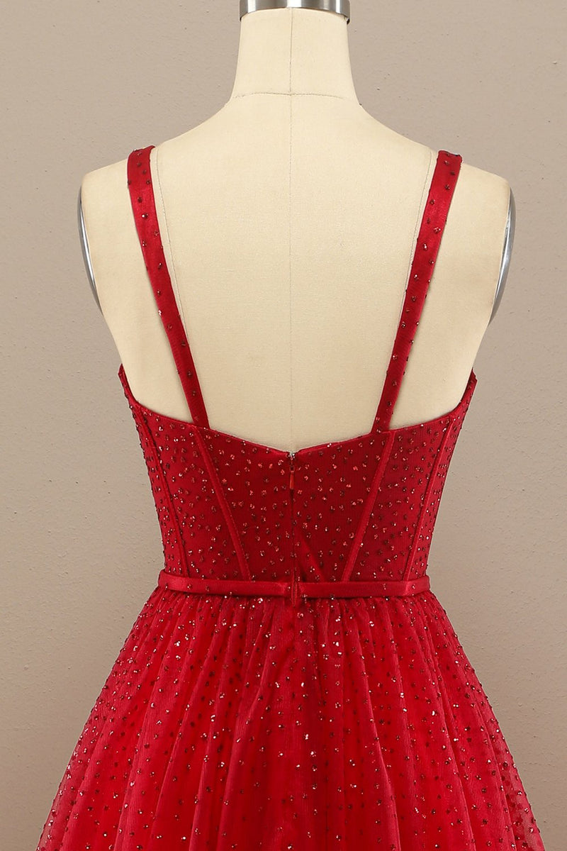 Load image into Gallery viewer, Red Sweetheart Beading Prom Dress