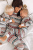 Load image into Gallery viewer, Grey Pattern Stripes Christmas Family Matching Pajamas