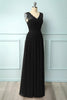 Load image into Gallery viewer, Burgundy Long Bridesmaid Dress