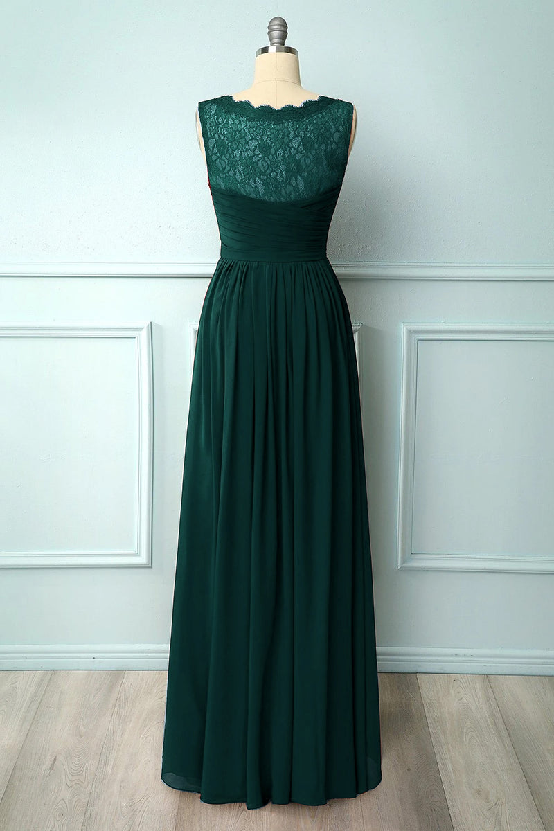 Load image into Gallery viewer, Burgundy Long Bridesmaid Dress