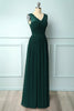 Load image into Gallery viewer, Burgundy Long Bridesmaid Dress