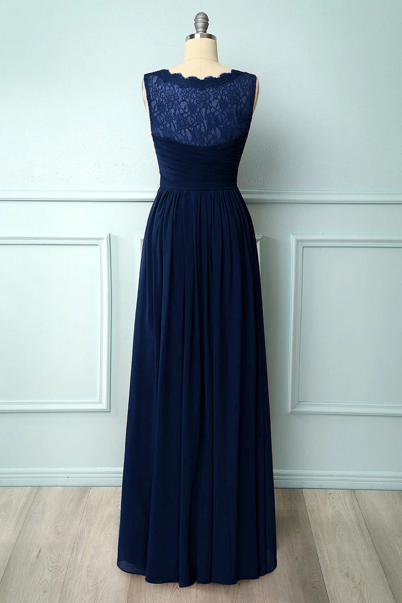 Load image into Gallery viewer, Burgundy Long Bridesmaid Dress
