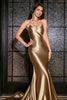 Load image into Gallery viewer, Mermaid Lace-Up Back Golden Long Prom Dress