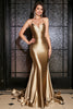 Load image into Gallery viewer, Mermaid Lace-Up Back Golden Long Prom Dress