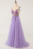 Load image into Gallery viewer, Light Blue Beading Tulle Prom Dress